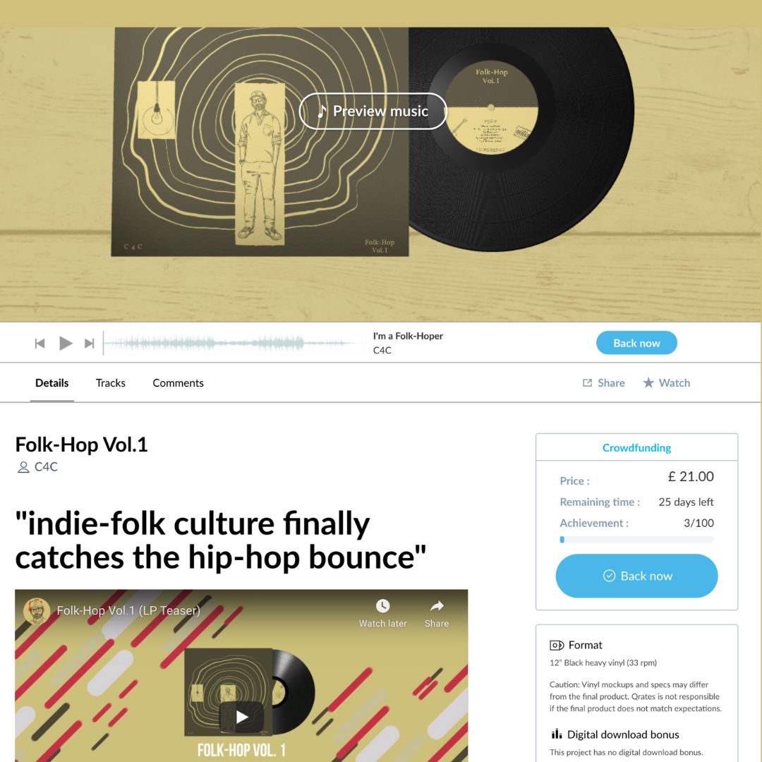 Visual representing the first Folk-Hop album released in June 2020